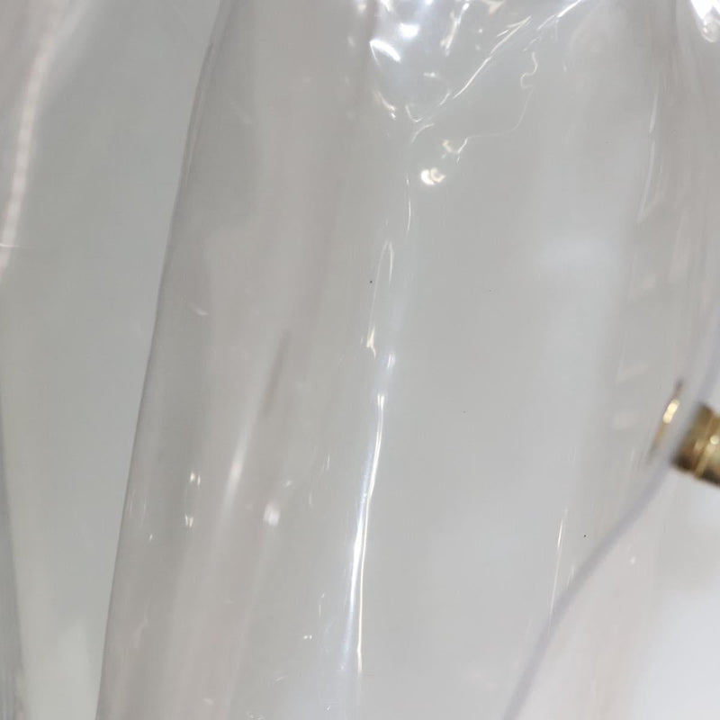 HERMES Vinyl Kelly Hand Bag Vinyl Clear Gold Auth ep8787