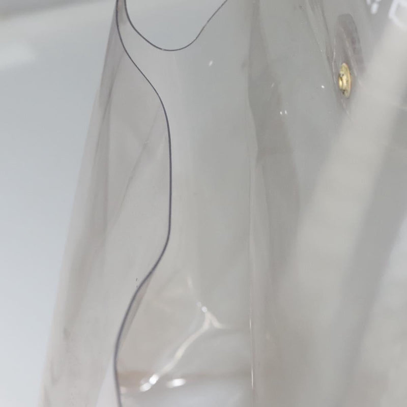 HERMES Vinyl Kelly Hand Bag Vinyl Clear Gold Auth ep8787