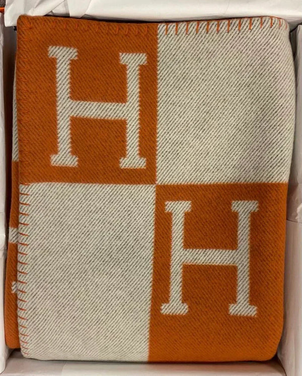 Hermès Avalon Throw Blanket Potiron