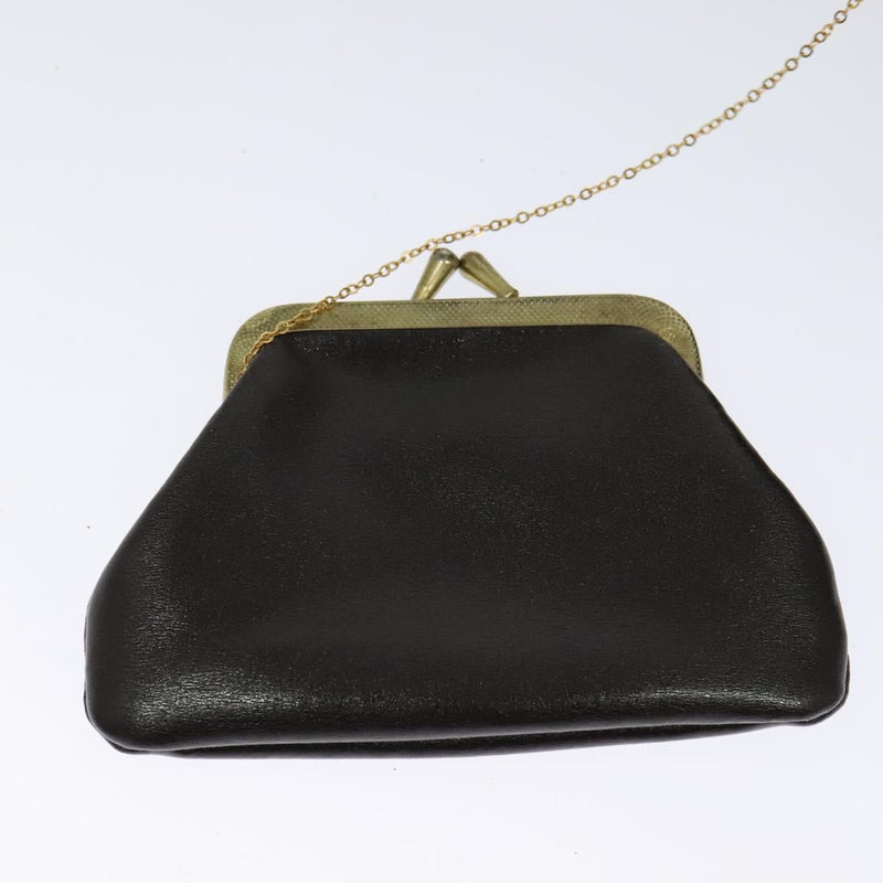 Christian Dior Shoulder Bag Leather Brown Gold Auth fm4544