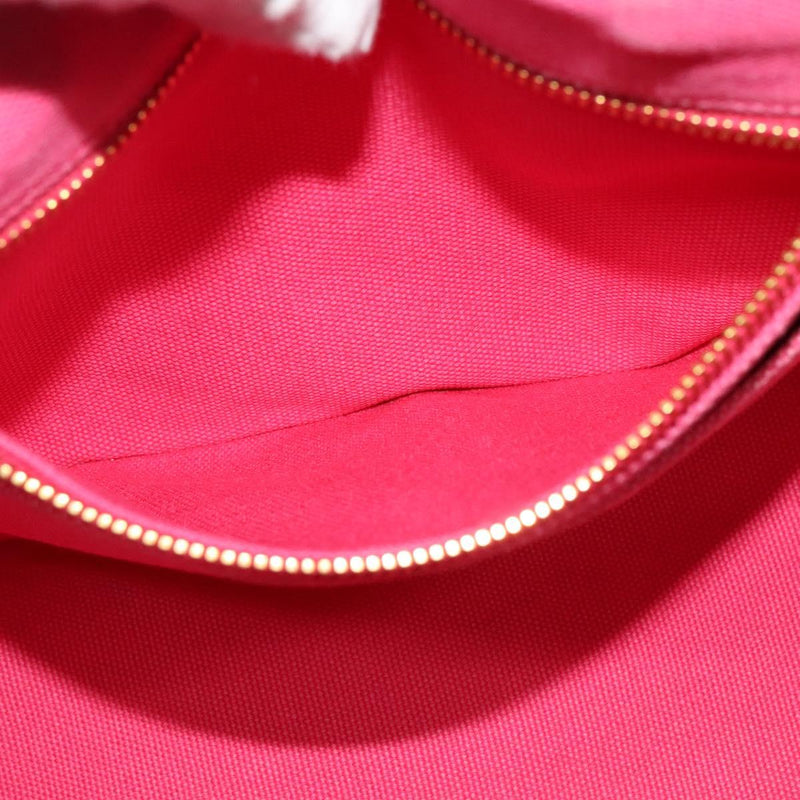 PRADA Canapa PM Hand Bag Canvas 2way Pink Gold Auth fm4554
