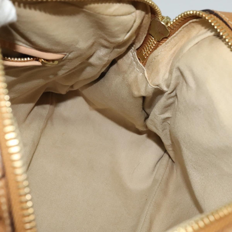 Chloe Paraty Hand Bag Leather 2way Brown Gold Auth fm4565