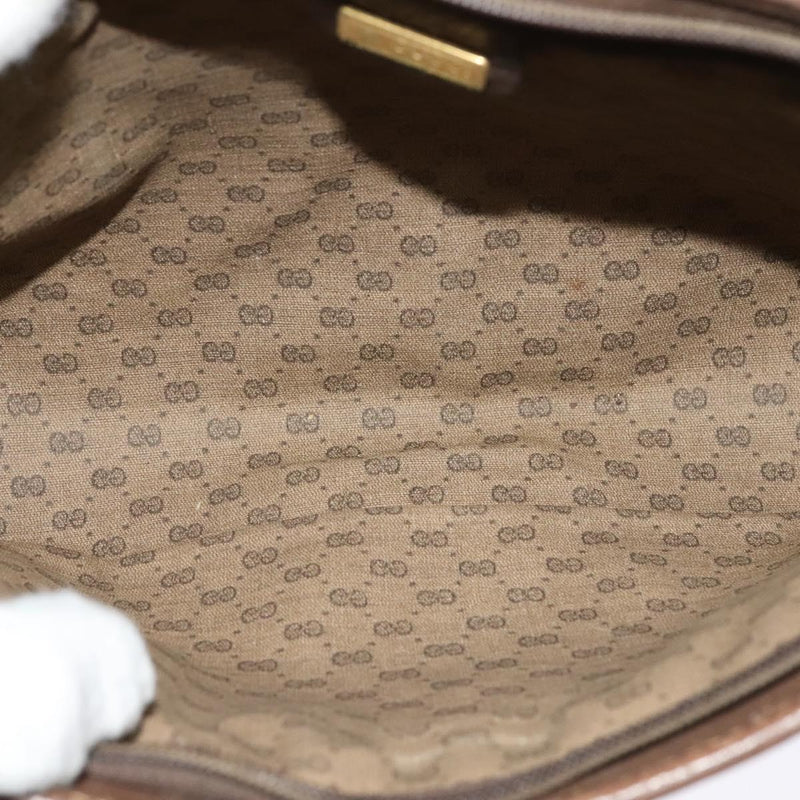 GUCCI GG Supreme Clutch Bag PVC Beige Gold 014 115 6063 Auth fm4595