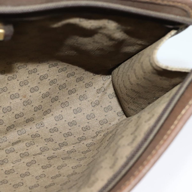 GUCCI GG Supreme Clutch Bag PVC Beige Gold 014 115 6063 Auth fm4595