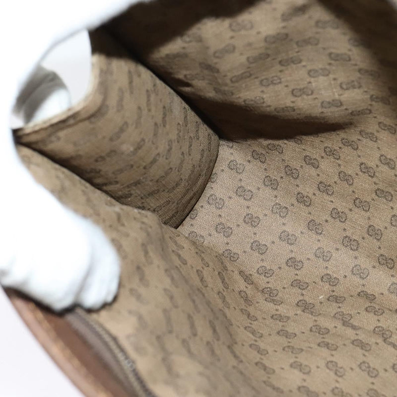 GUCCI GG Supreme Clutch Bag PVC Beige Gold 014 115 6063 Auth fm4595