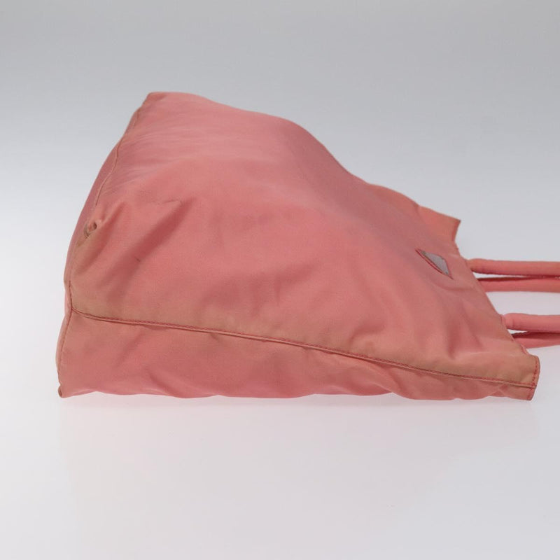 PRADA Hand Bag Nylon Pink Silver Auth fm4603
