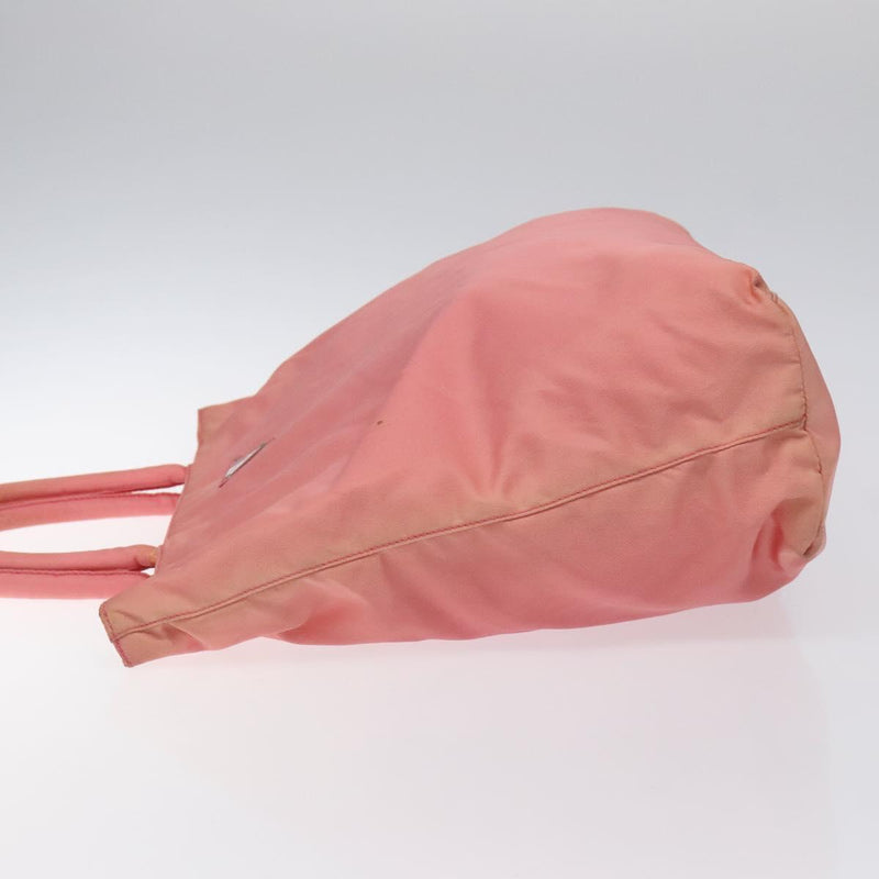 PRADA Hand Bag Nylon Pink Silver Auth fm4603
