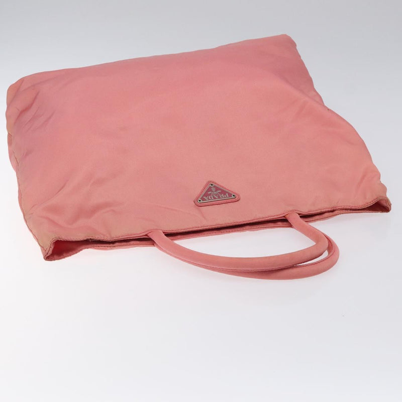 PRADA Hand Bag Nylon Pink Silver Auth fm4603