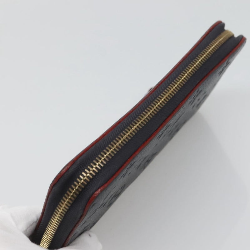 LOUIS VUITTON Empreinte Zippy Wallet Navy Marine Rouge M62121 LV Auth fm4618