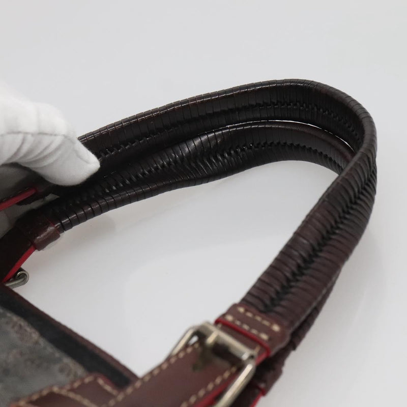 LOEWE Anagram Hand Bag Canvas Black Silver Auth hk2423