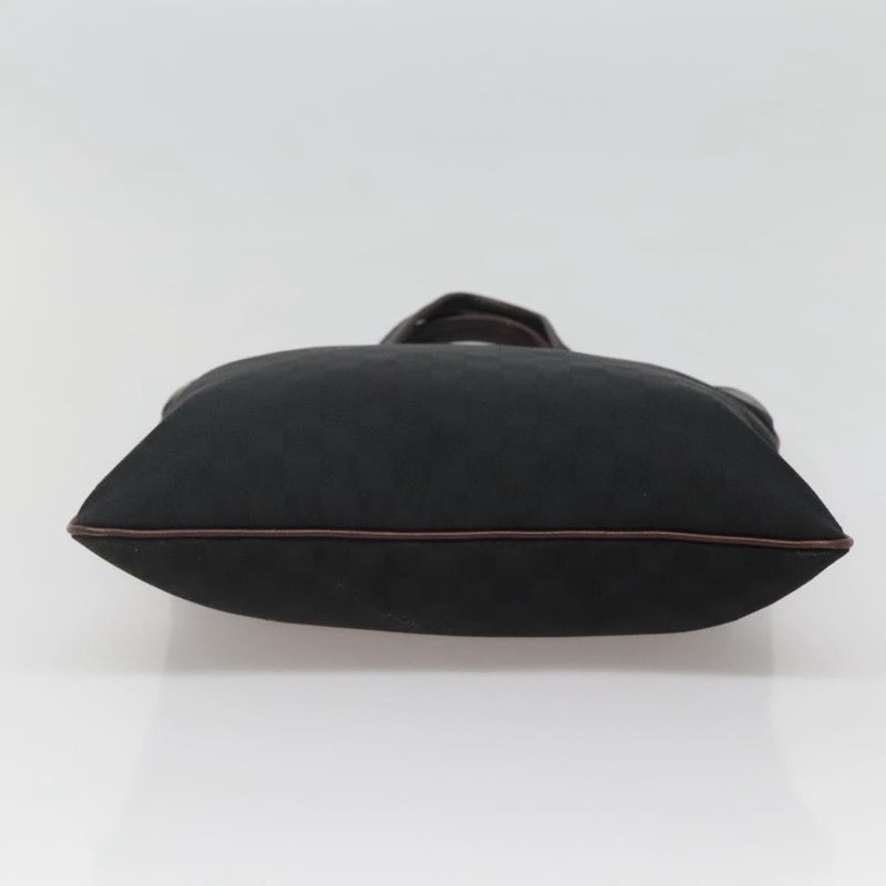 LOEWE Anagram Hand Bag Canvas Black Silver Auth hk2423