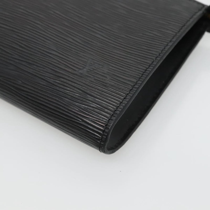 LOUIS VUITTON Epi Pochette Accessoires Pouch Black M52982 LV Auth hk2447