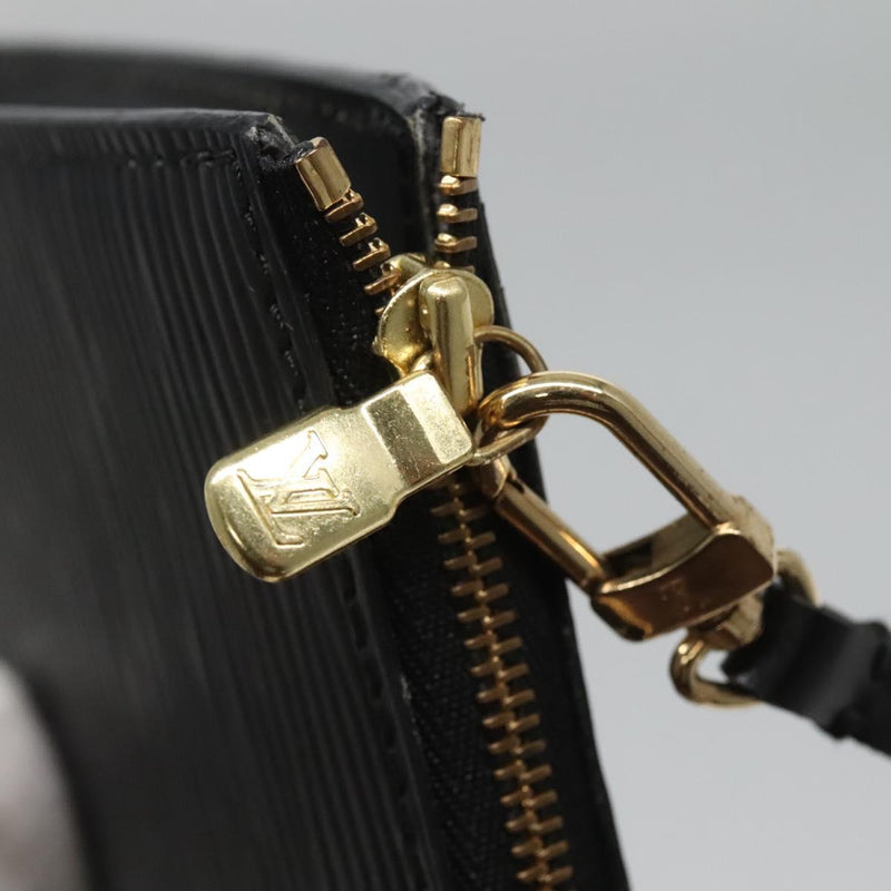 LOUIS VUITTON Epi Pochette Accessoires Pouch Black M52982 LV Auth hk2447