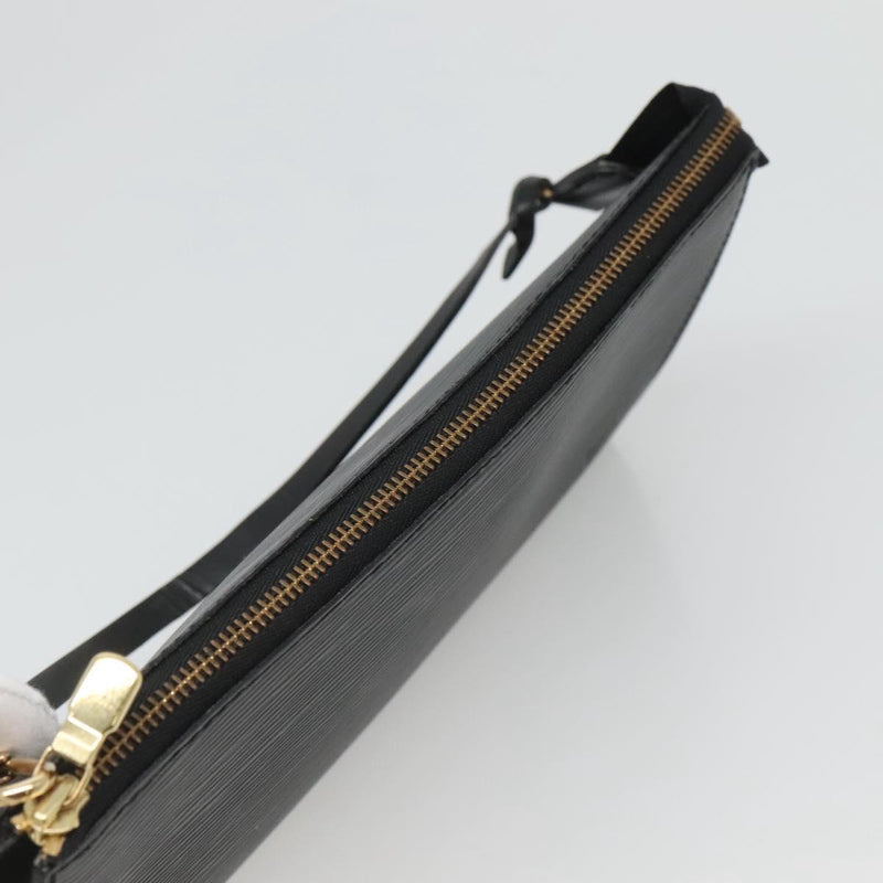 LOUIS VUITTON Epi Pochette Accessoires Pouch Black M52982 LV Auth hk2447