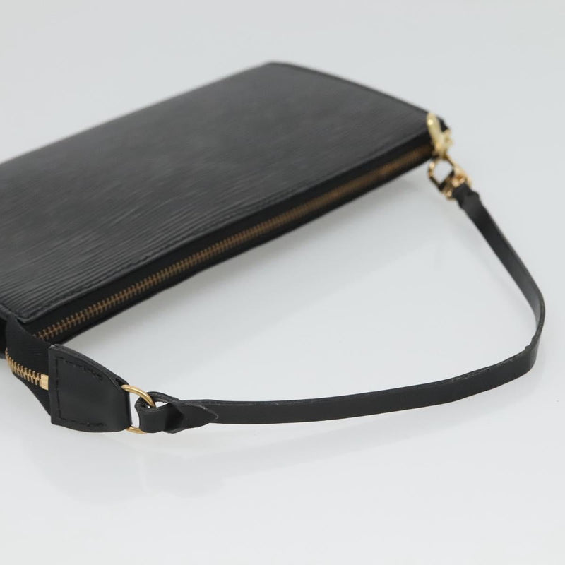 LOUIS VUITTON Epi Pochette Accessoires Pouch Black M52982 LV Auth hk2447