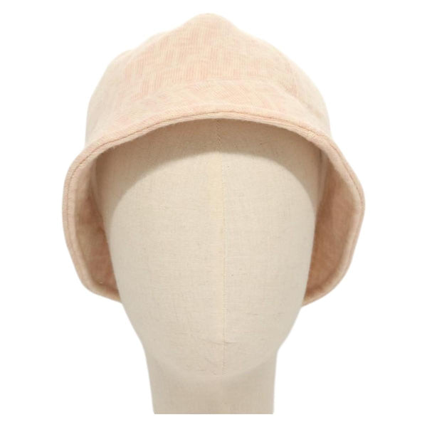 FENDI Zucchino Canvas Bucket Hat Pink Auth hk2453