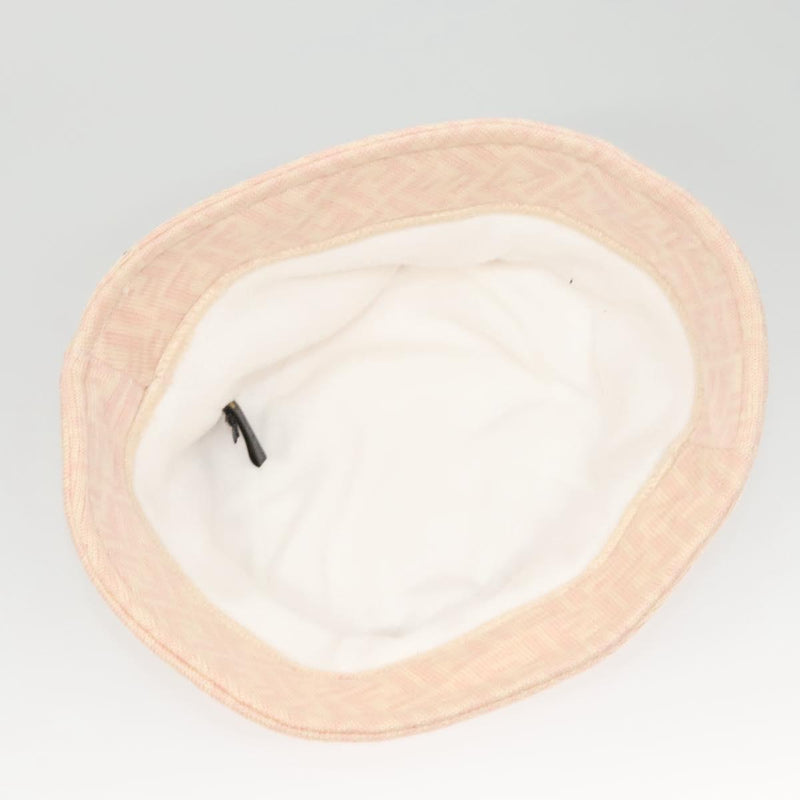 FENDI Zucchino Canvas Bucket Hat Pink Auth hk2453