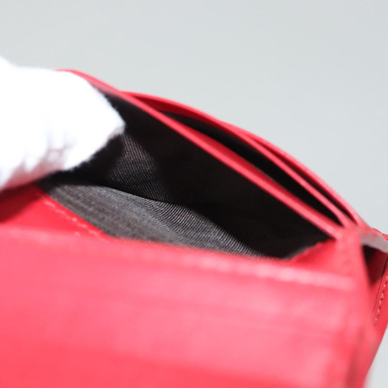 GUCCI Bifold Wallet Leather Red 466492 Auth hk2456