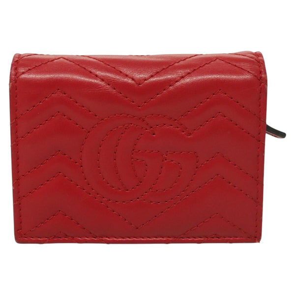 GUCCI Bifold Wallet Leather Red 466492 Auth hk2456