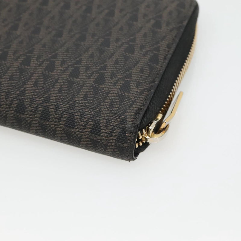 SAINT LAURENT Long Wallet PVC Black Auth hk2460