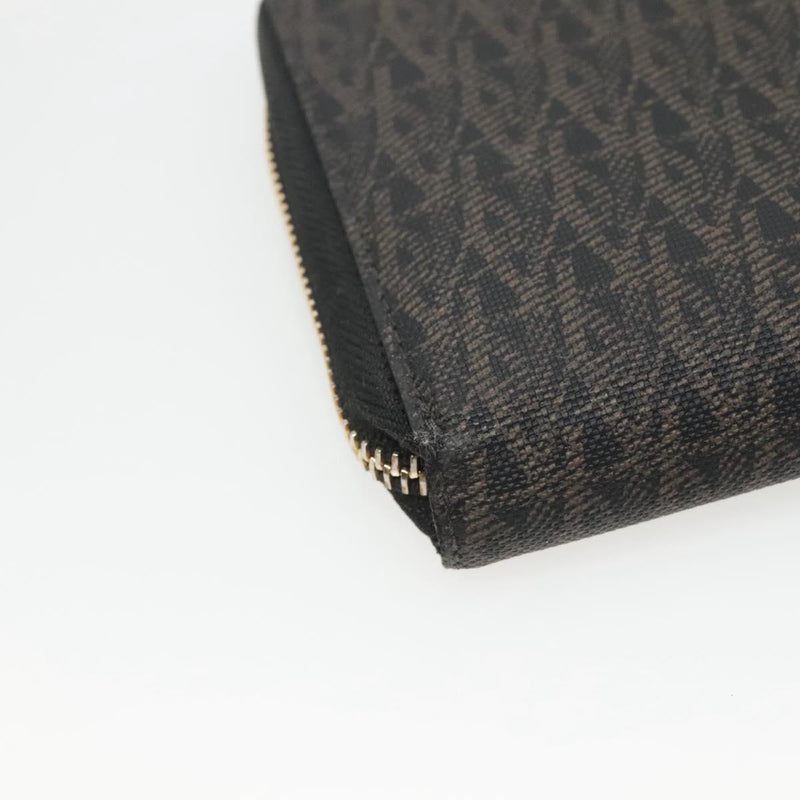 SAINT LAURENT Long Wallet PVC Black Auth hk2460