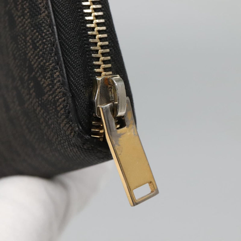 SAINT LAURENT Long Wallet PVC Black Auth hk2460