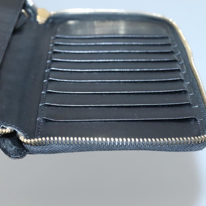 SAINT LAURENT Long Wallet PVC Black Auth hk2460