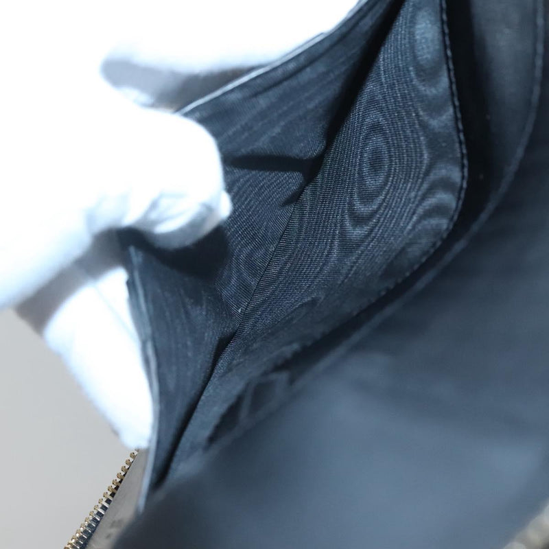 SAINT LAURENT Long Wallet PVC Black Auth hk2460