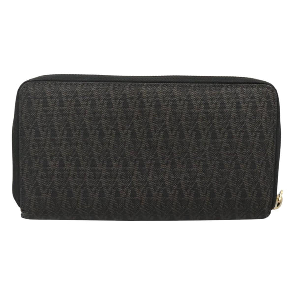 SAINT LAURENT Long Wallet PVC Black Auth hk2460
