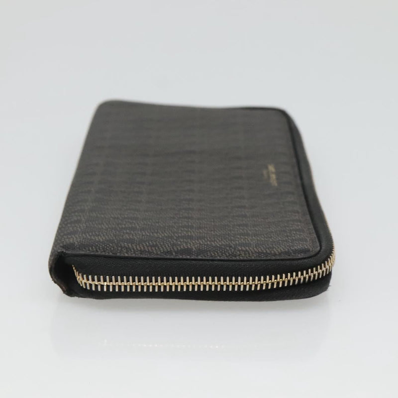 SAINT LAURENT Long Wallet PVC Black Auth hk2460