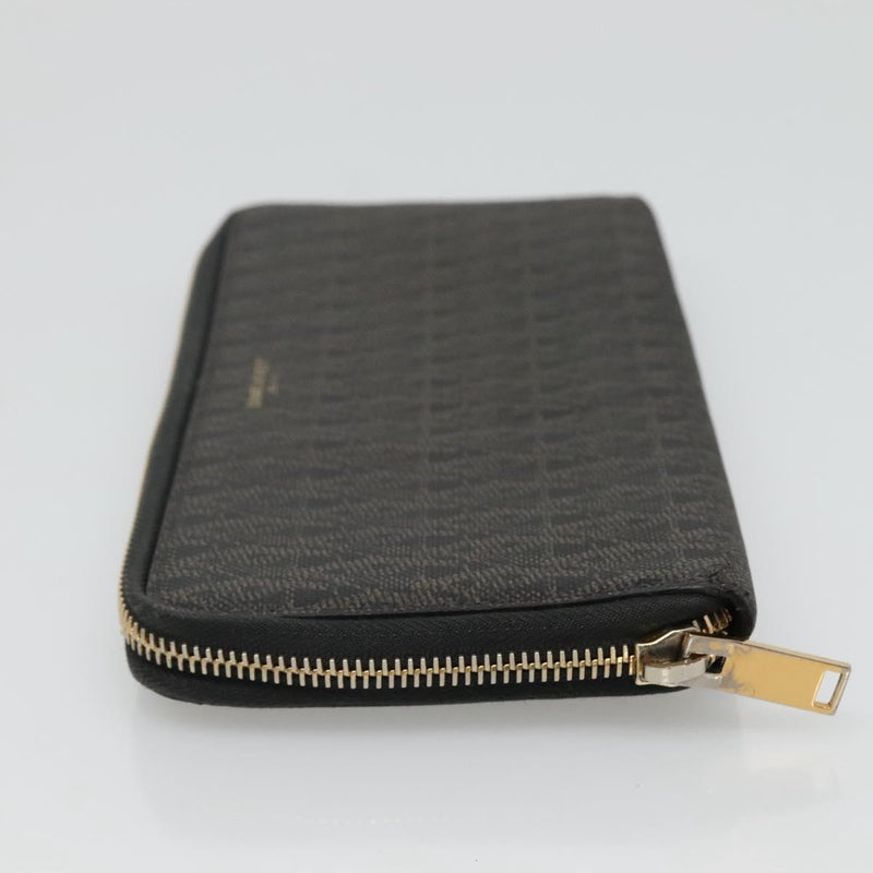 SAINT LAURENT Long Wallet PVC Black Auth hk2460