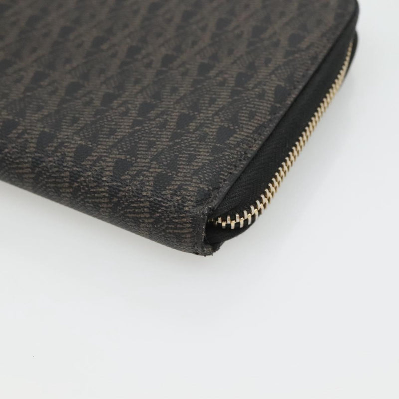 SAINT LAURENT Long Wallet PVC Black Auth hk2460