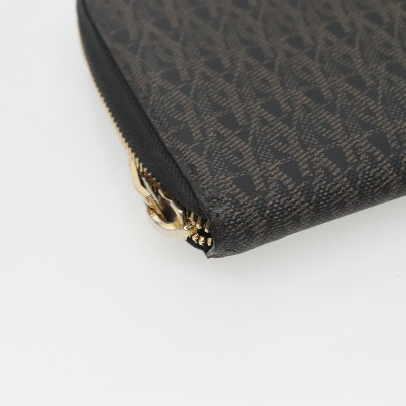 SAINT LAURENT Long Wallet PVC Black Auth hk2460