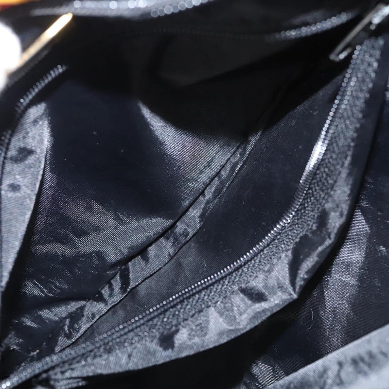 SAINT LAURENT Hand Bag Nylon Black Red blue Auth hk2470