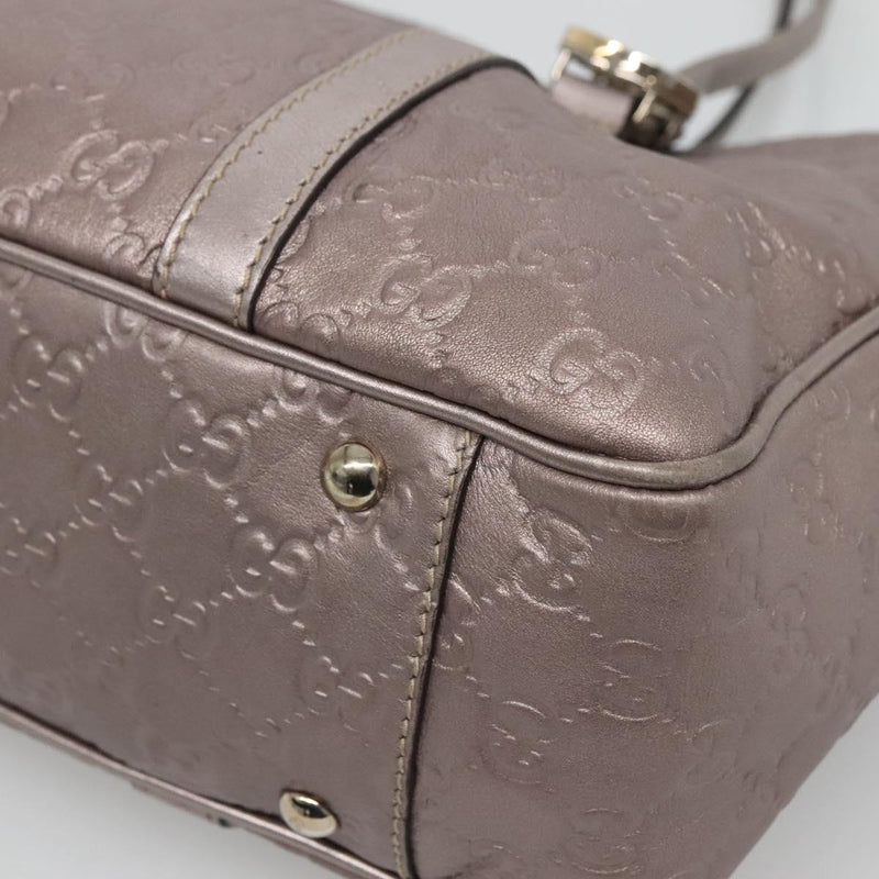 GUCCI GG Canvas Guccissima Tote Bag Leather Pink Gold 232957 Auth hk2473