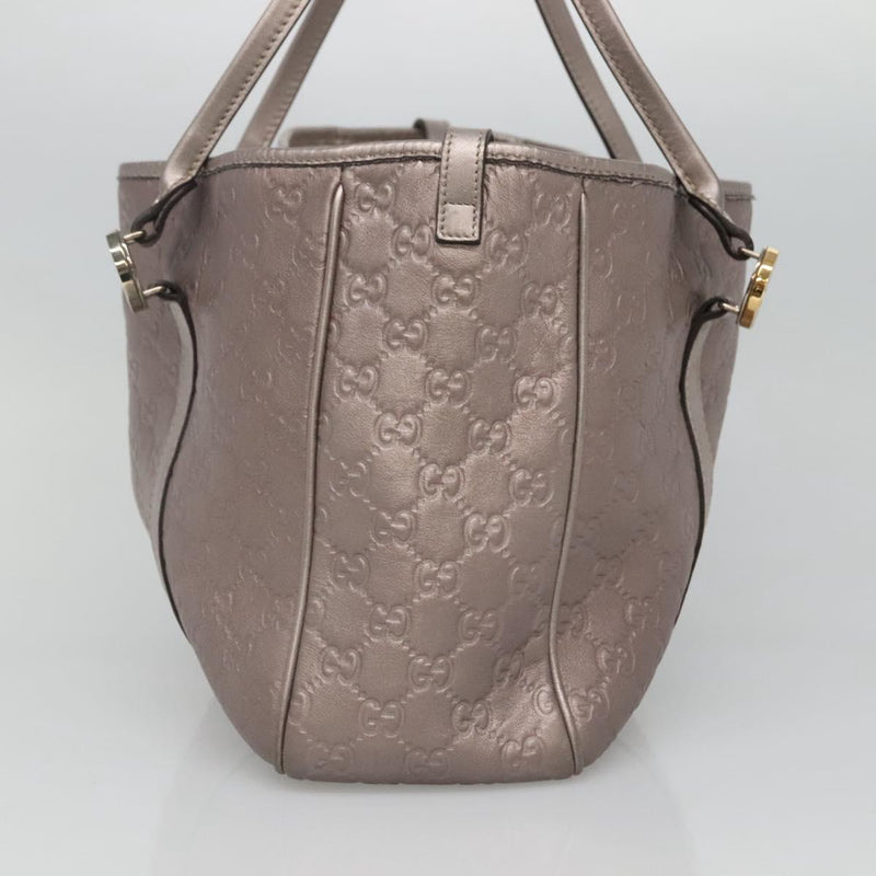 GUCCI GG Canvas Guccissima Tote Bag Leather Pink Gold 232957 Auth hk2473