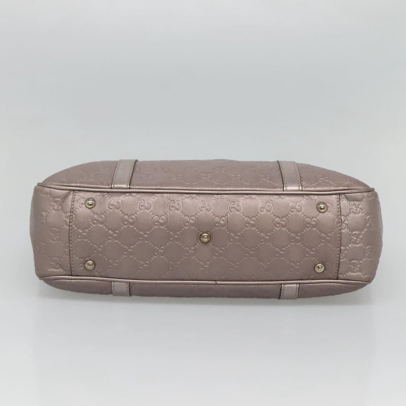 GUCCI GG Canvas Guccissima Tote Bag Leather Pink Gold 232957 Auth hk2473