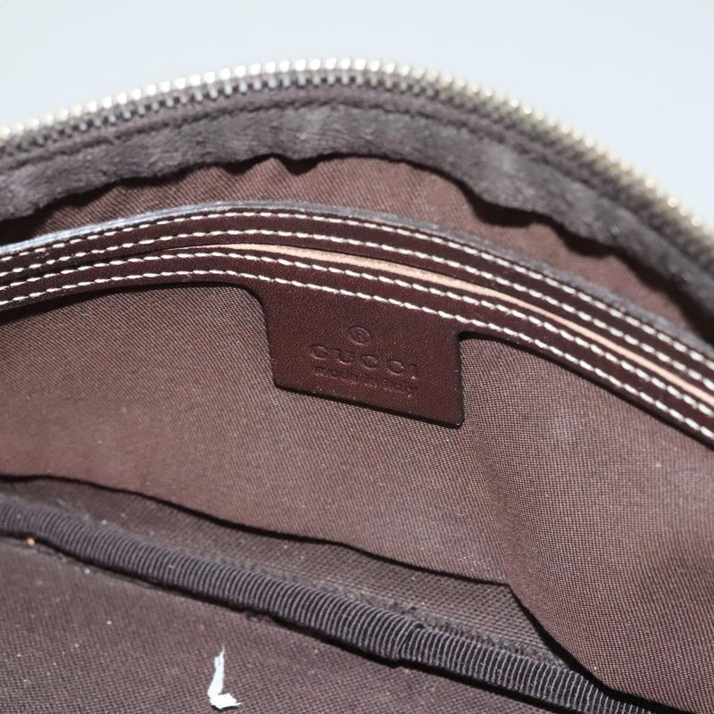 GUCCI GG Supreme Waist bag PVC Leather Beige Gold 233269 Auth hk2477