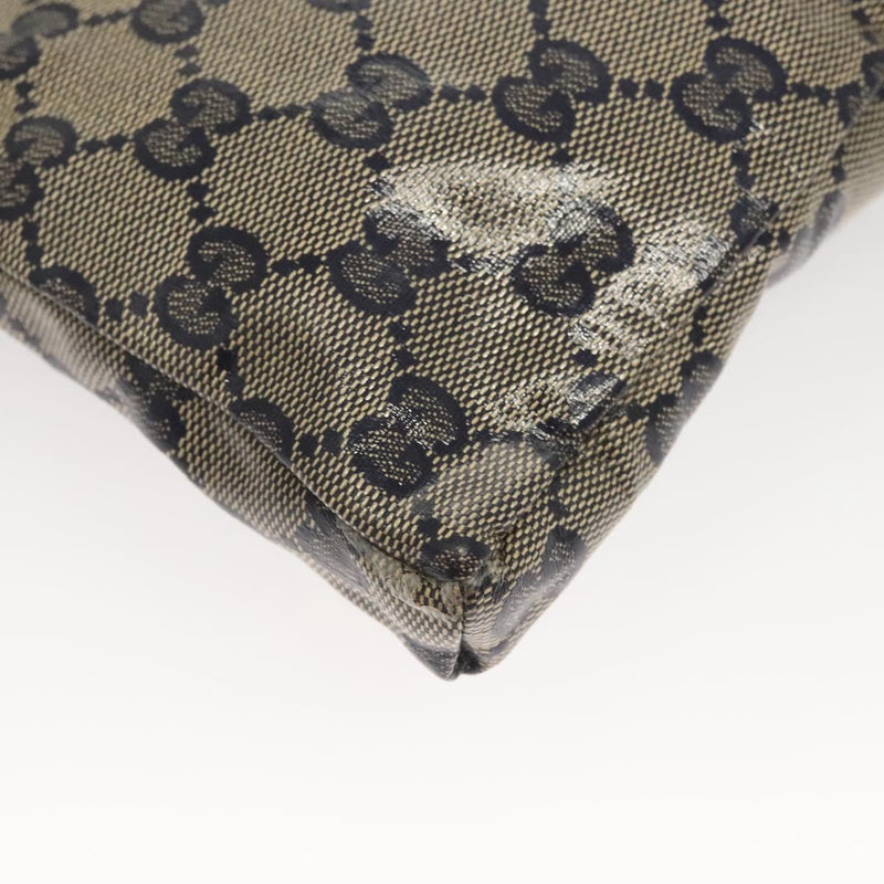 GUCCI GG crystal Sherry Line bag Coated Canvas Navy Silver 28566 Auth hk2484