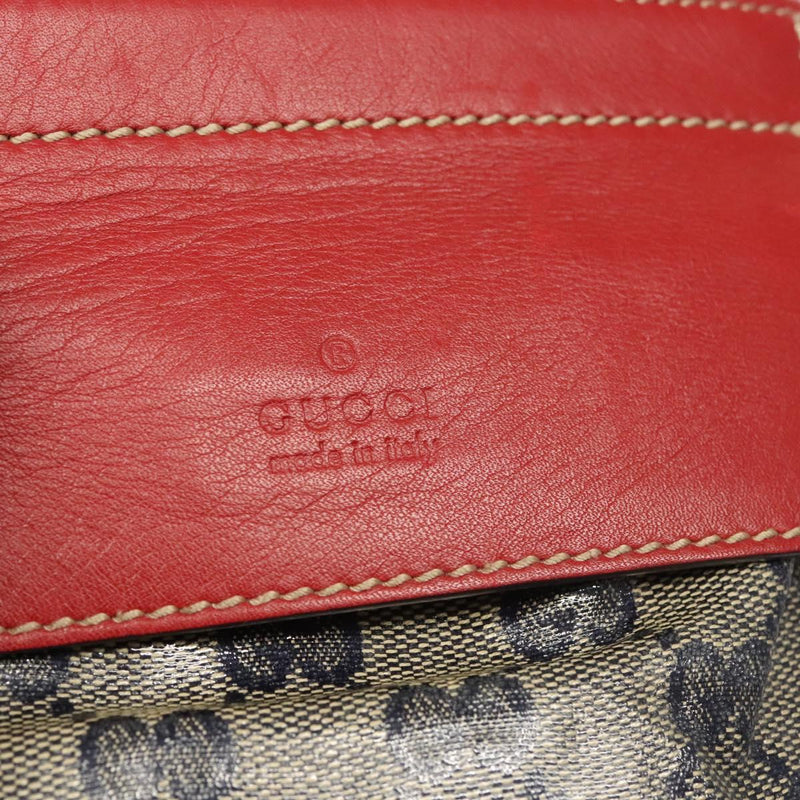 GUCCI GG crystal Sherry Line bag Coated Canvas Navy Silver 28566 Auth hk2484
