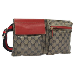 GUCCI GG crystal Sherry Line bag Coated Canvas Navy Silver 28566 Auth hk2484