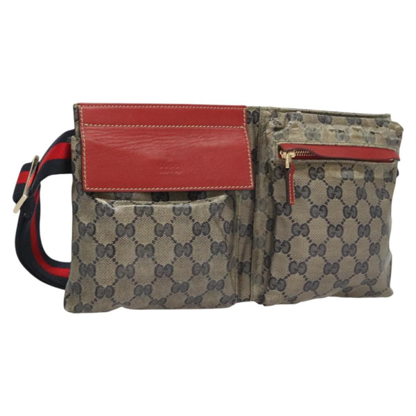 GUCCI GG crystal Sherry Line bag Coated Canvas Navy Silver 28566 Auth hk2484