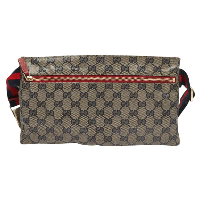 GUCCI GG crystal Sherry Line bag Coated Canvas Navy Silver 28566 Auth hk2484