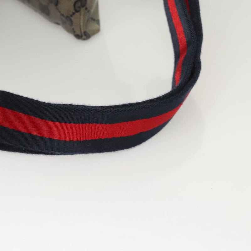 GUCCI GG crystal Sherry Line bag Coated Canvas Navy Silver 28566 Auth hk2484