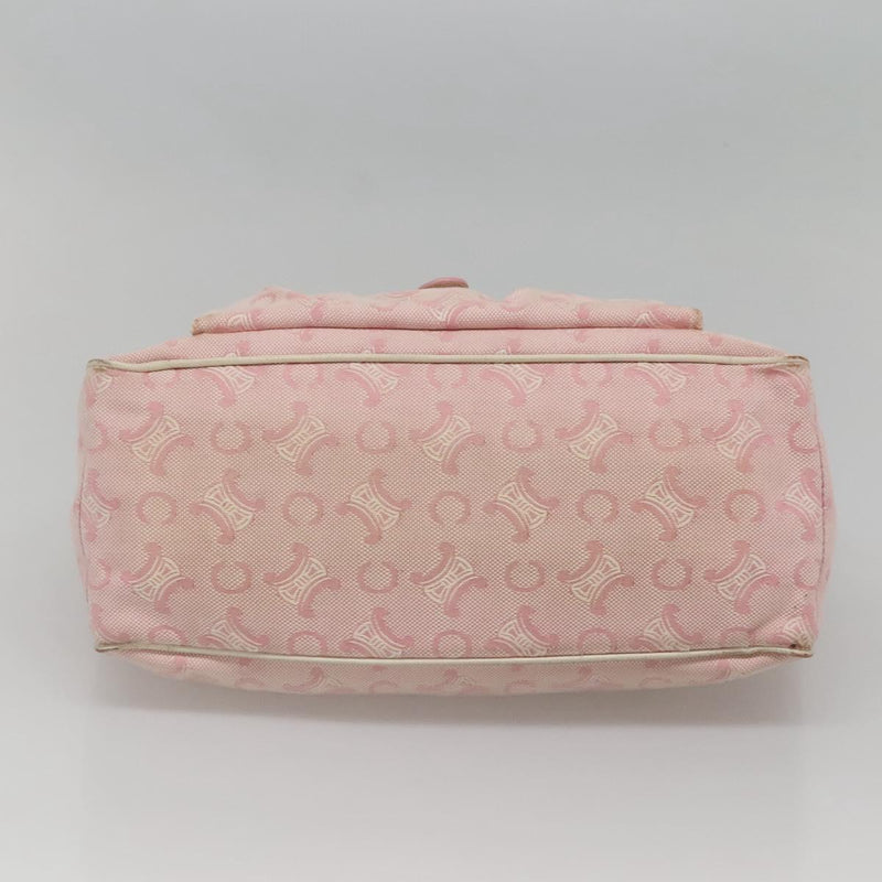 CELINE C Macadam Canvas Boogie Hand Bag Pink Gold Auth hk2503
