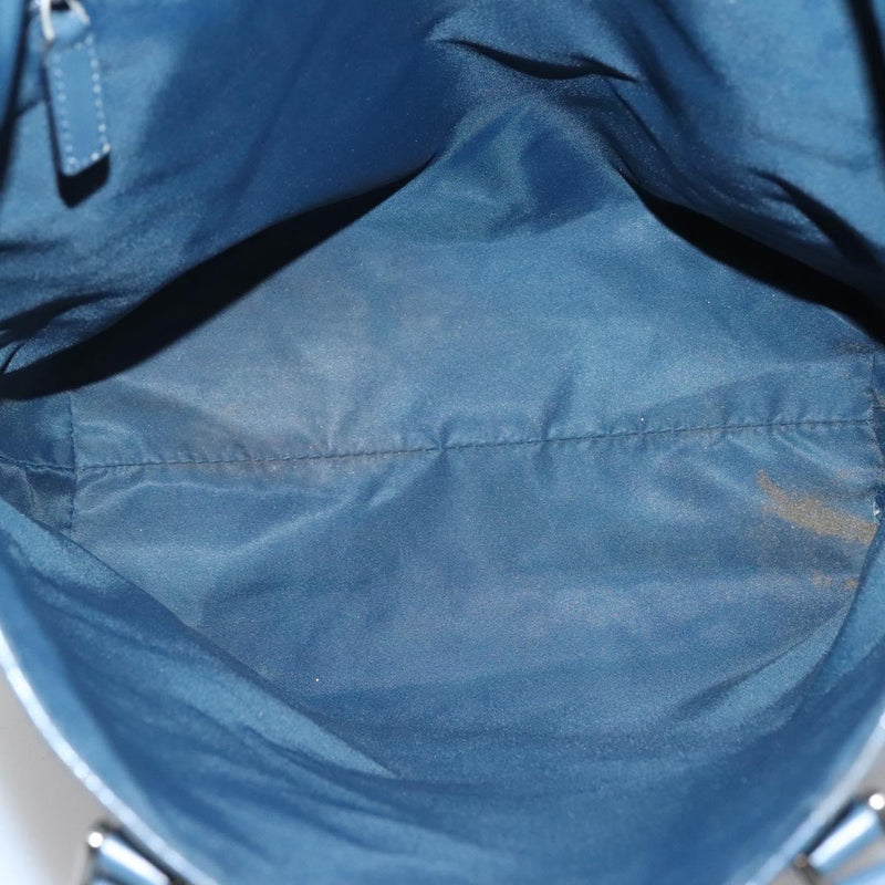 Christian Dior Trotter Canvas Tote Bag Navy Silver Auth hk2520