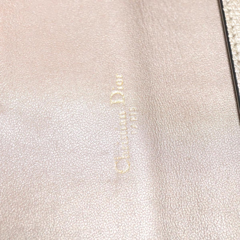 Christian Dior Saddle Chain Wallet Leather Brown Gold Auth hk2524