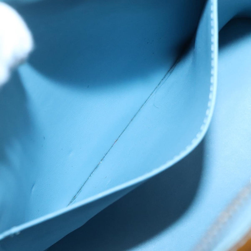 LOUIS VUITTON Monogram Vernis Houston Hand Bag Baby Blue M91005 LV Auth hk2533