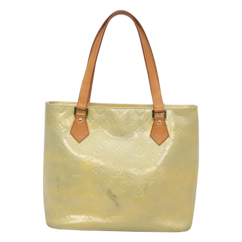LOUIS VUITTON Monogram Vernis Houston Hand Bag Gris M91053 LV Auth hk2535