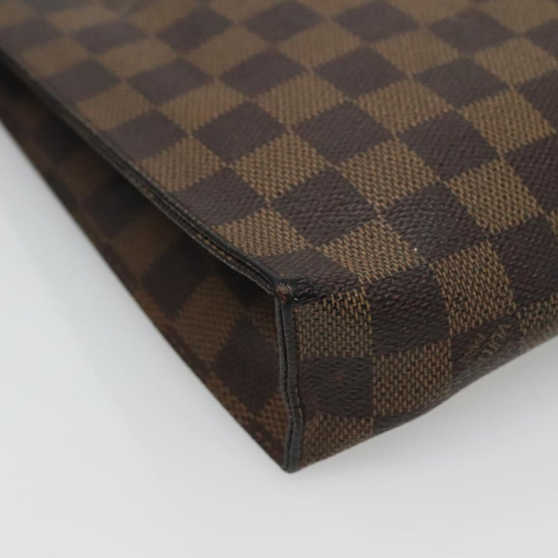 LOUIS VUITTON Damier Ebene Poche Toilette 26 Pouch N47543 LV Auth hk2542
